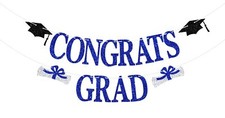Congrats Grad Banner Class of 2024 Graduation Decorations Congratulations Gra...