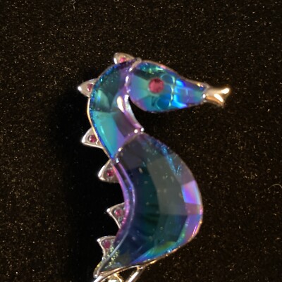 Swarovski Crystal Celeya Seahorse Brooch Retired Paradise Fish