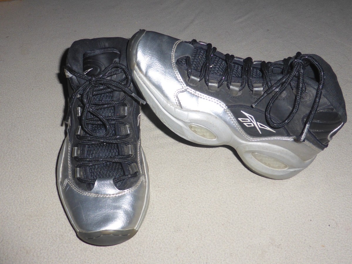 REEBOK GX7925 QUESTION MID MOTOR SPORTS SHOES SIZE BLACK SILVER