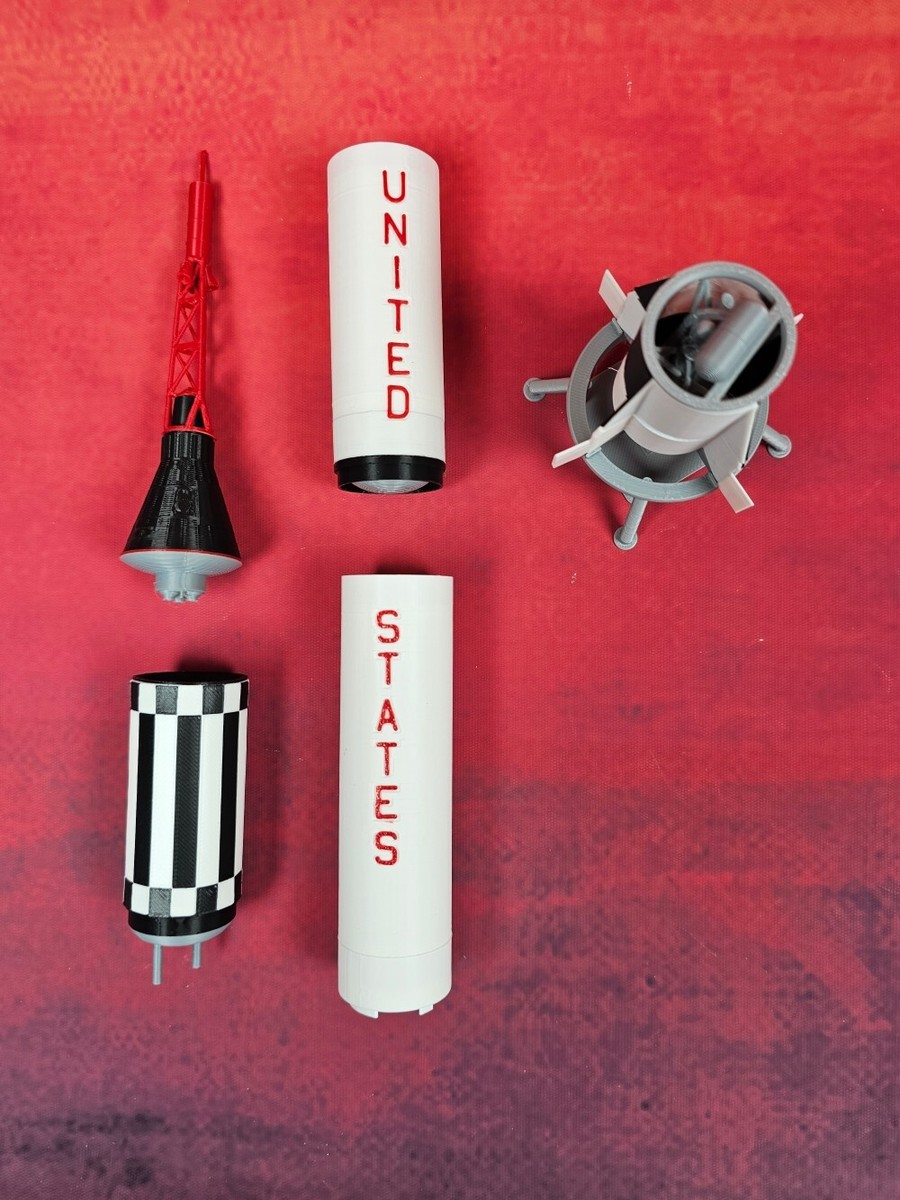 1:60 Scale NASA Red Stone Launch Vehicle Rocket Model Painted | eBay