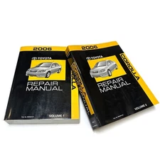 2006 Toyota Corolla Shop Service Repair Manual Volume 1-2 Good Condition
