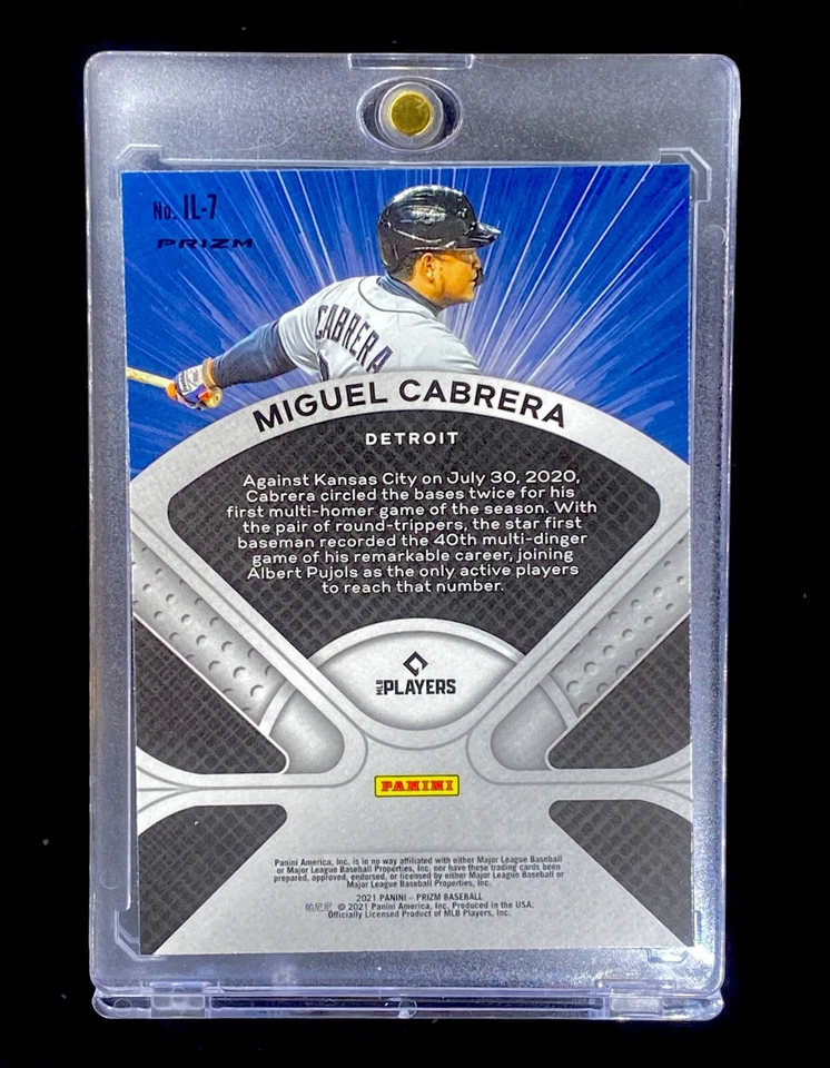 MIGUEL CABRERA MORADO HOLO REFRACTOR SP Inserto Holo Prizm Amortiguador - TIGRES Foto 2 de 4