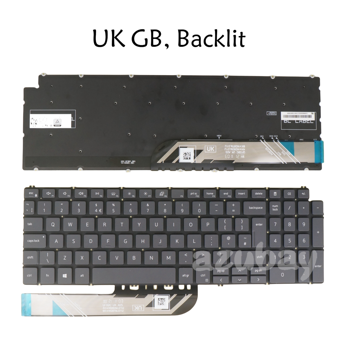 UK Laptop Keyboard For Dell Vostro 3500 3501 5501 5502 5590 7500