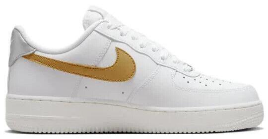 white air forces with gold check