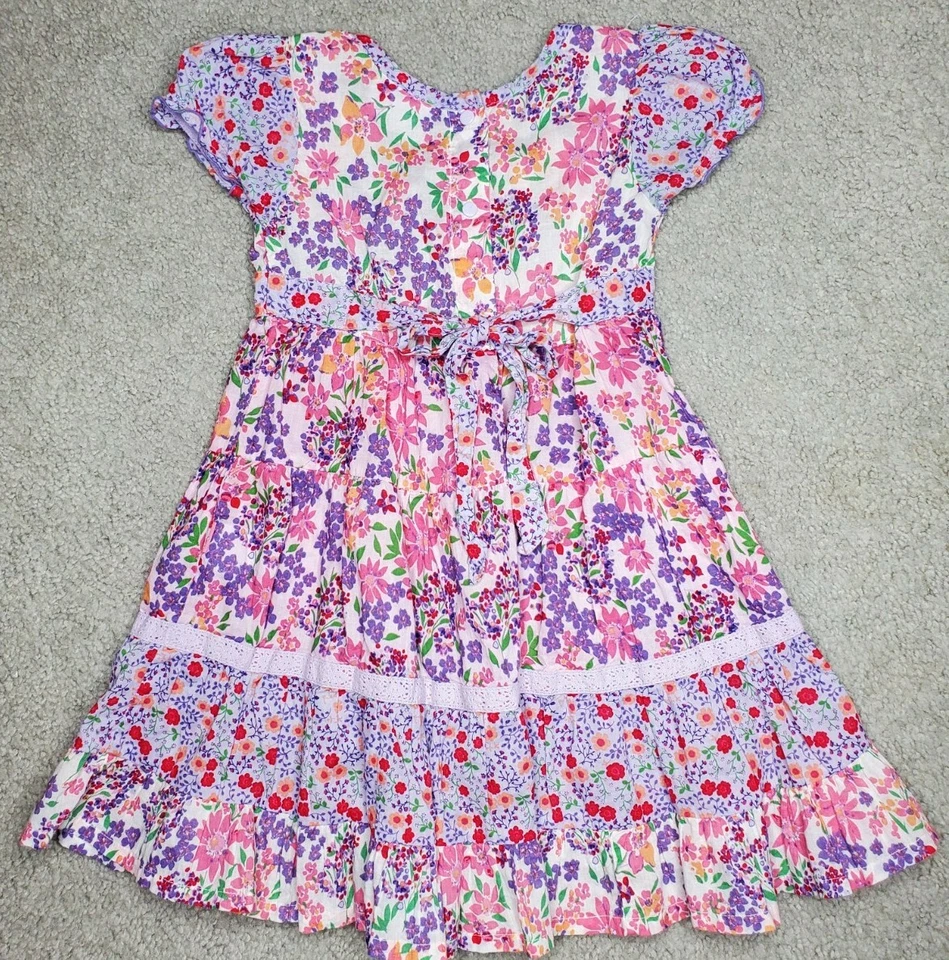 Vestido floral para niñas PARCHE DE CALABAZA talla 4 vestido de flores de verano Foto 2 de 3