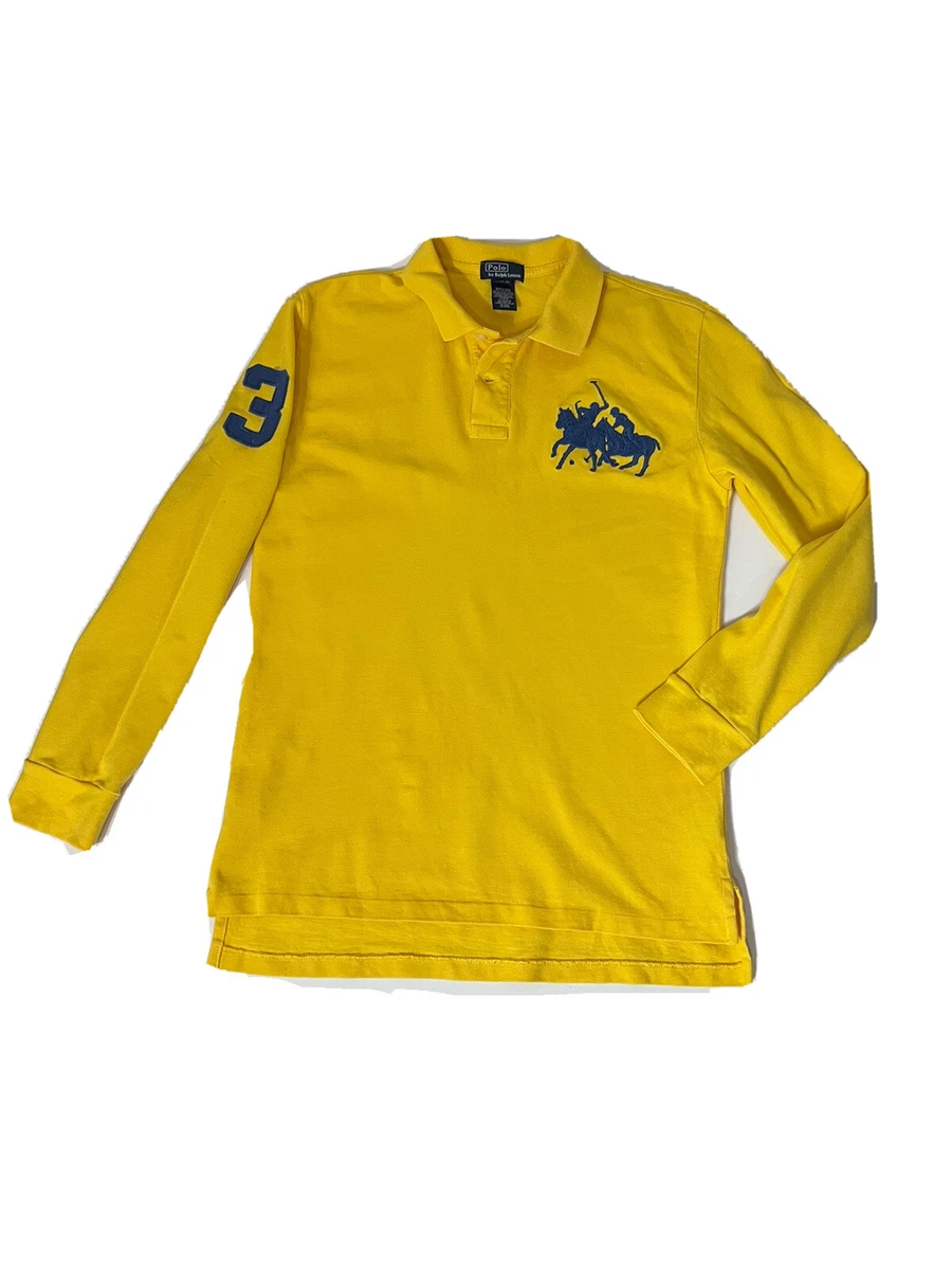 Polo Ralph Lauren Dual Pony Horse Yellow Long Sleeve 3 on Sleeve