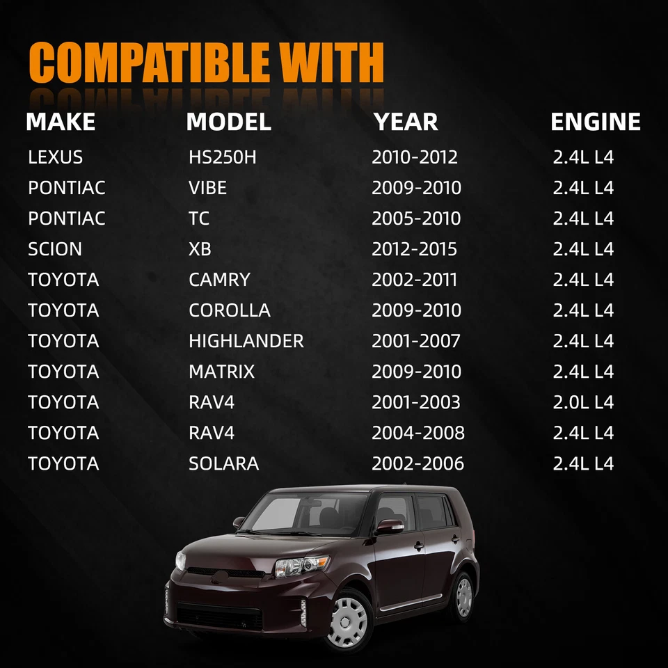 Paquete de 4 bobinas de encendido de repuesto para Toyota Solara 2002-2006 2,4 L L4 90919-02244 Foto 3 de 4