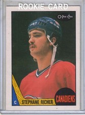 1982-83 OPC O-Pee-Chee hockey Stephane Richer RC rookie card #233 NM+ CANADIENS
