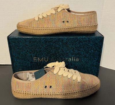 NEW EMU Australia Agonis Weave Natural/Multi Casual Shoes Unisex Women 10 Men 9