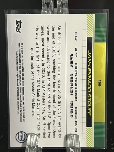 JAN-LENNARD STRUFF-----2024 TOPPS CHROME - Picture 2 of 2