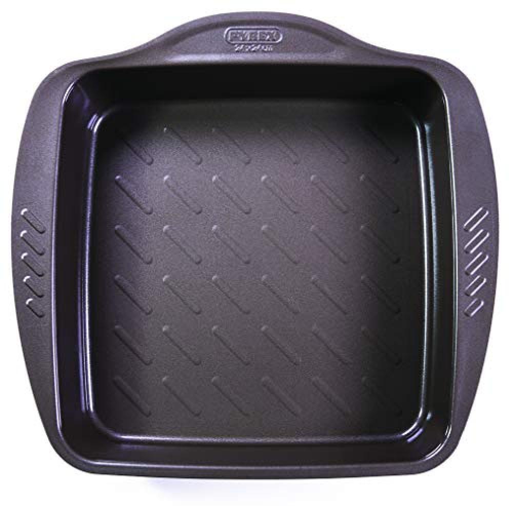 Pyrex Asimetria Stampo Antiaderente Quadro, Alluminio, Marrone - NUOVO