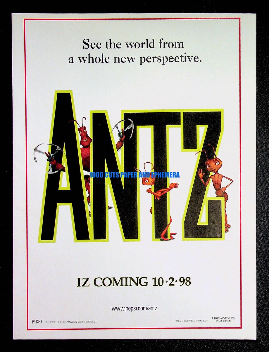 Antz Dreamworks Pictures 1998 Animation Trade Print Magazine Ad