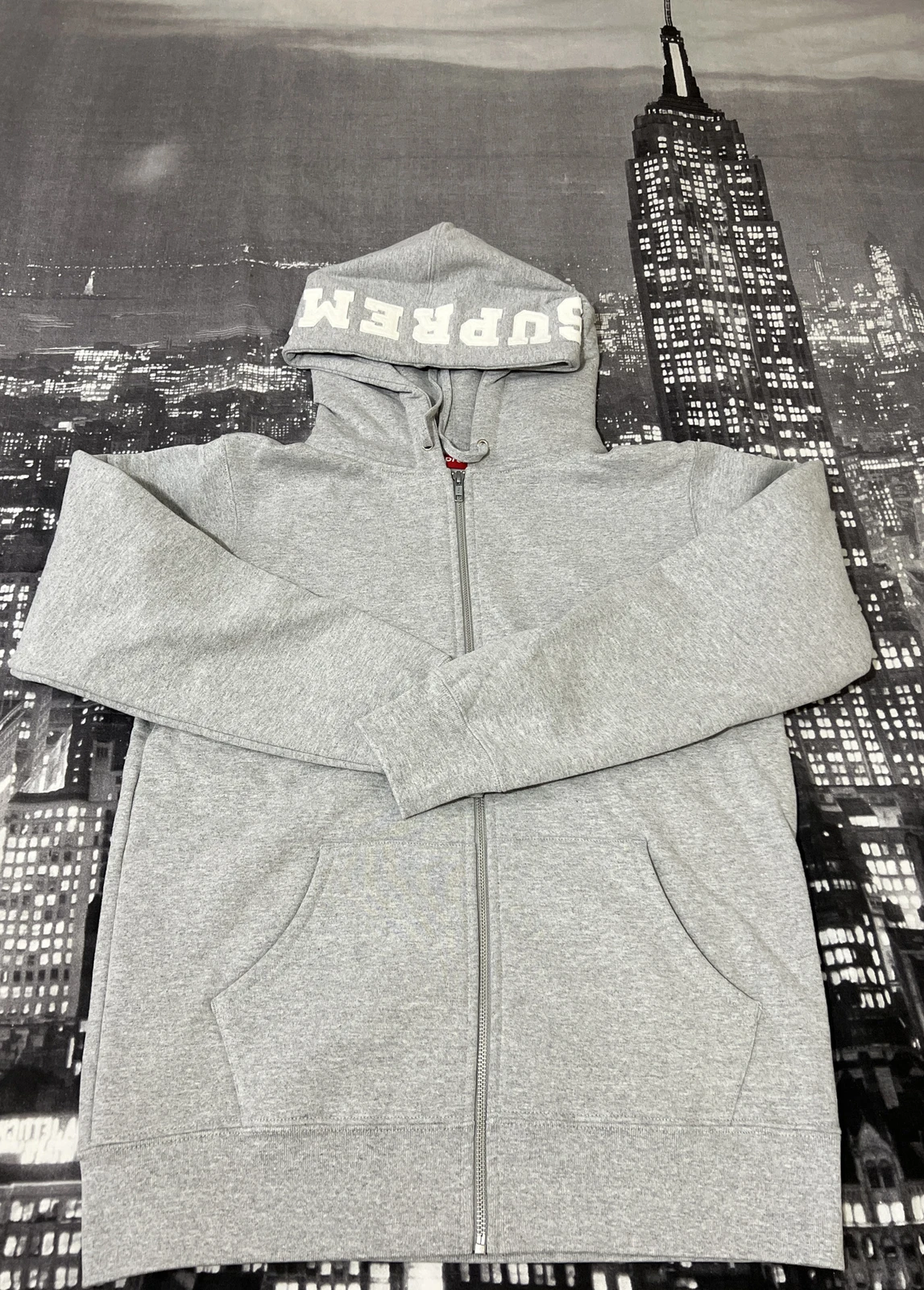Sweat shirt zippé logo Supreme x Felt Hood !!!! Gris bruyère ! Neuf dans sa boîte moyen ! FW15