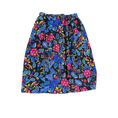 Vintage Skirt Size Large Floral Maxi Pleated 90s