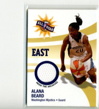 Alana Beard 2006 WNBA Rittenhouse Authentic Piece Player Worn  Jersey Card