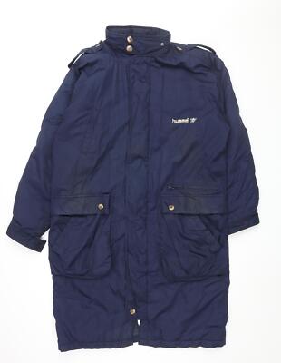 Hummel Parka Mantel Herren blau, M, durchgehender Reißverschluss, Winter gefüttert