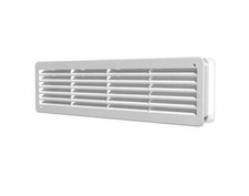 White Bathroom Door Air Vent Grille 450mm x 131mm Two Sided Ventilation Cover