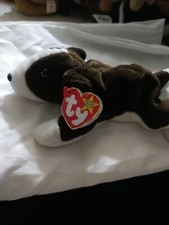 Ty Beanie Baby Bruno The Brown Dog 1ST EDITION 1997 Pvc Pellets Rare Tag Error 