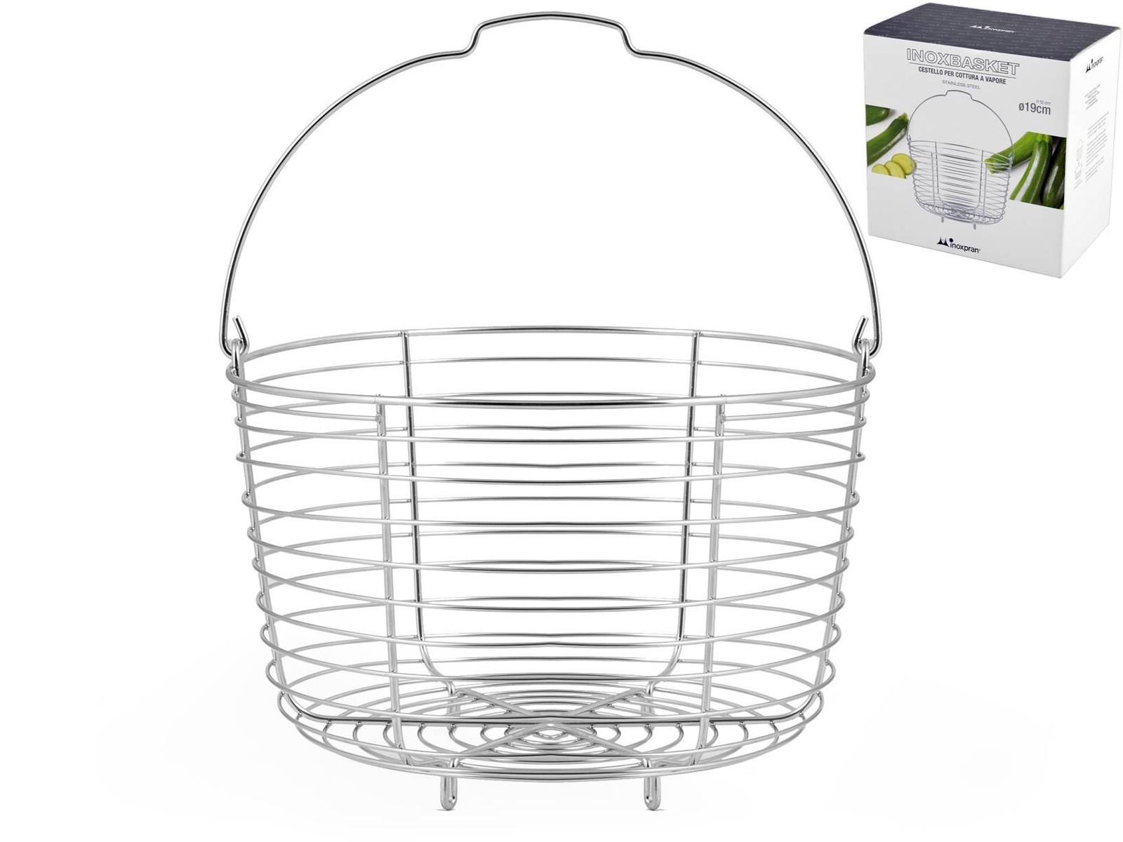 Steam Cooking Basket Stainless Steel Inoxpran 19xh12