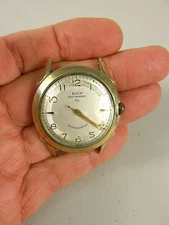 ELGIN 643 Self Winding Shockmaster Watch 10K GOLD FILL 17j  Runs & Stops READ