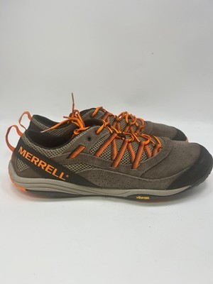 Merrell Mix Master Tuff Trail Running Shoes Brown Orange Vibram Men`s Size 12