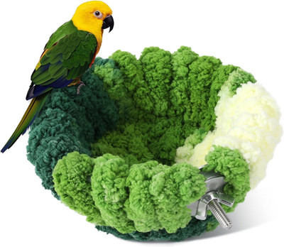 Bird Nest for Cage,Plush Hanging Bird Bed for Parakeet,Breeding Bird House for C
