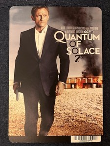 Quantum Of Solace BLOCKBUSTER DVD BACKER CARD ONLY 5.5"X8"