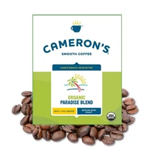 Cameron's Coffee Roasted Whole Bean Coffee Organic Paradise Blend 4 Pound
