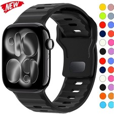 Silikon Sport Armband für Apple Watch Ultra 3 2 49mm Series 11 10 9 8 7 6 SE 5 4