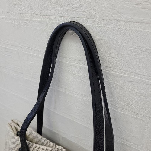 LONGCHAMP Logo Shoulder Bag White/Black Large High Quality Tote - Picture 7 of 12