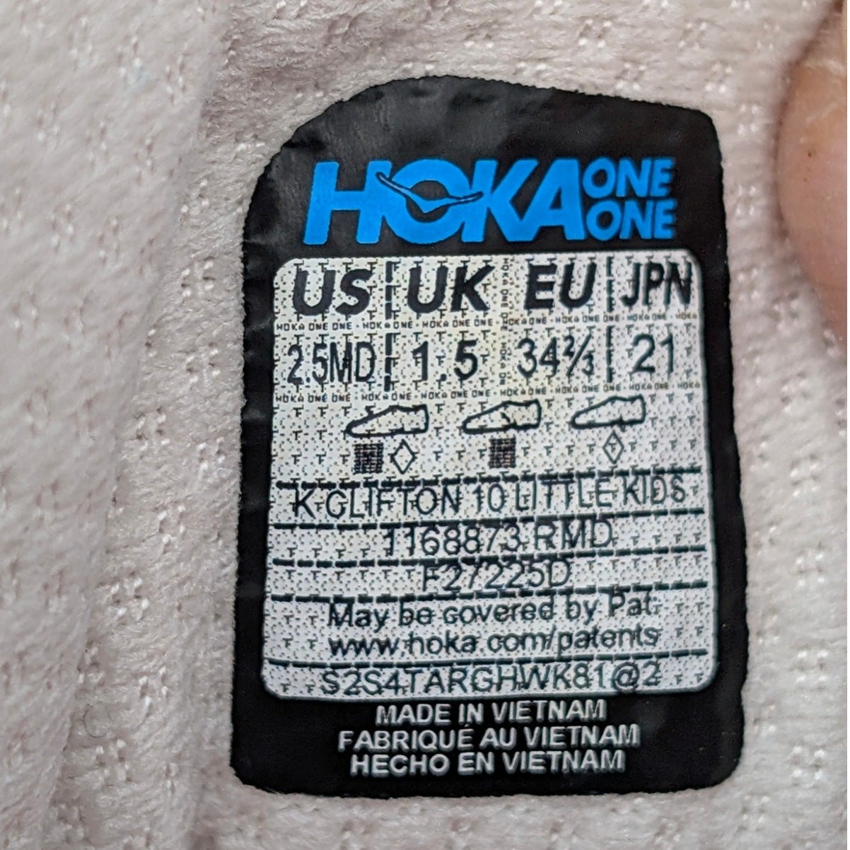 Hoka One One Clifton 10 Running Shoes Rose Cream/Dried Rose Size US2.5 EU34 2/3 thumbnail 7