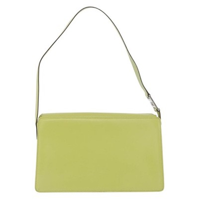 GUCCI Shoulder Bag Leather LIme Green Silver 001 406 1721 Auth