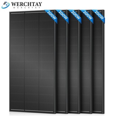 100W 200W 400W 1000W Watt Solar Panel Mono 12V N-Type Charger RV Home Off-Grid