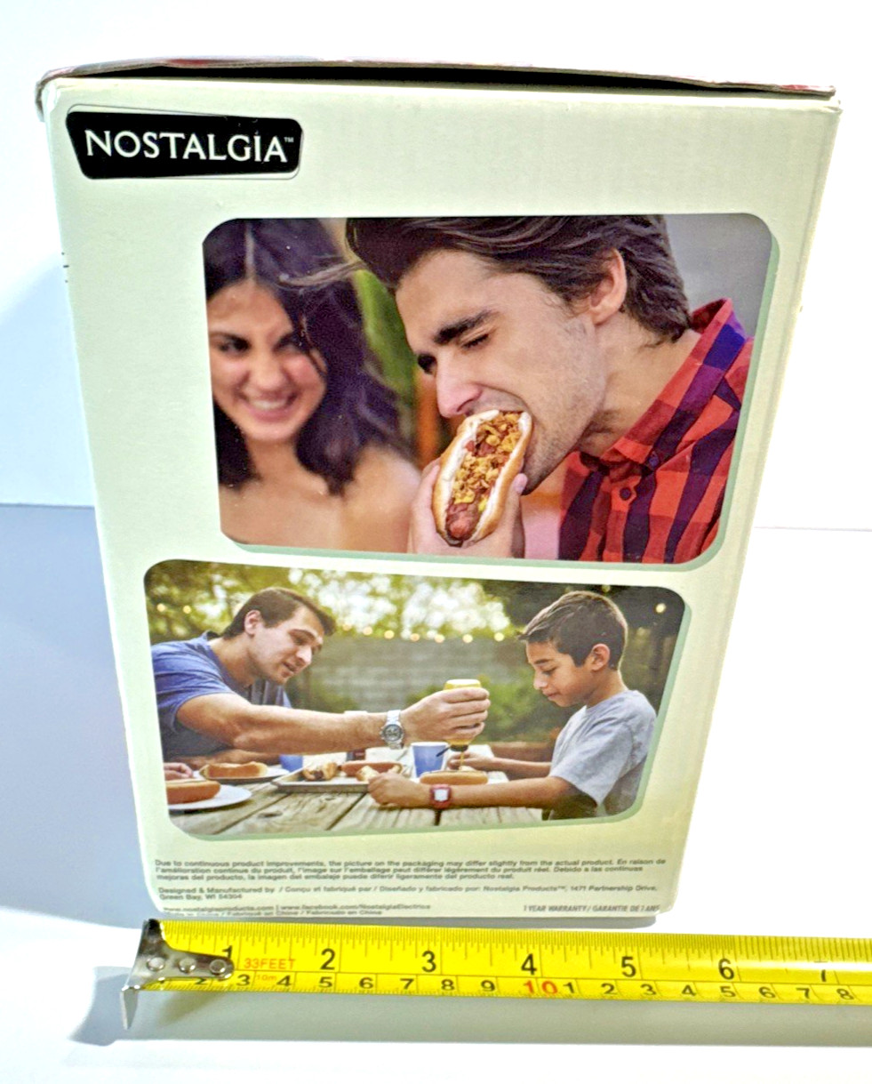 Nostalgia Retro Pop-Up Hot Dog Toaster HDT600RETRORED Red Brand New Sealed Box