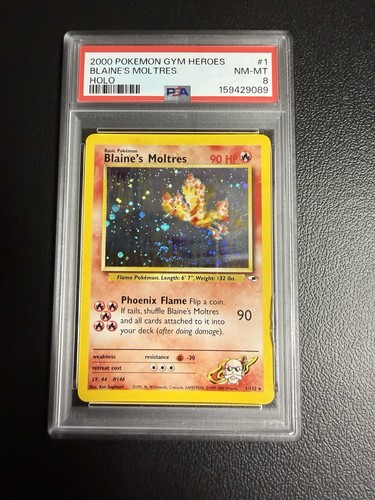 Blaine's Moltres (Unlimited) graded PSA 8 for sale on eBay