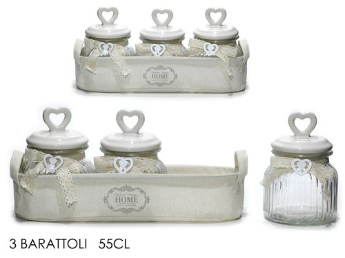 CROFTON Barattoli per spezie in vetro