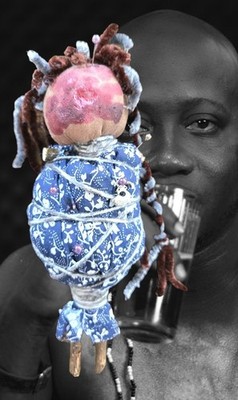 Vintage Marie Laveau Style Voodoo Doll, Voodoo Queen Handmade Next Day Shipping