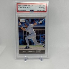 1991 Fleer Ultra Update Juan Gonzalez #U-55 Texas Rangers PSA 10 GEM MINT HOF