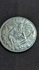 Aztec God of Death Mictlantecuhtli 1 oz 999 Fine Silver Authentic!JP670 84.00 per troy oz