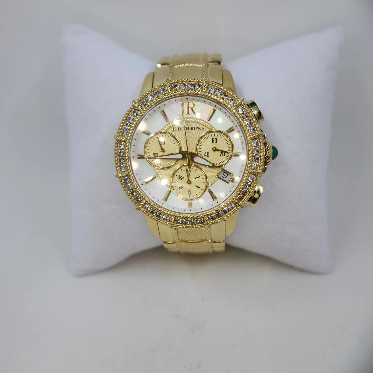 Judith Ripa goldtone watch with Swarovski crystals JUDITH RIPKA Watch Woman Wristwatch New in Box Odyssey White  main image 2