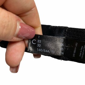 La Perla Underwire Lightly Padded Push Up Bra Black FLAW Womens 32C