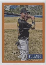 2021 Bowman Heritage Prospects Orange Chrome Refractor 1/25 Shalin Polanco jm6