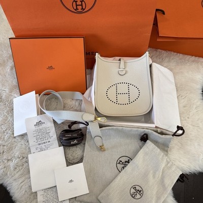 NEW IN BOX HERMES Mini Evelyne TPM 16 Amazone 2025 K STAMP With Receipt Handbag