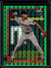2025 Topps Chrome Kristian Campbell #171 Green Geometric Refractor RC /99