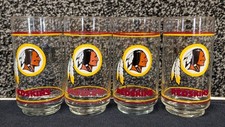 Vintage Washington Redskins Mobile 16 oz Drinking Glasses Lot of 4