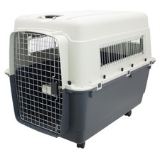 SportPet Designs XXL Rolling Plastic Wire Door Travel Dog Crate Kennel