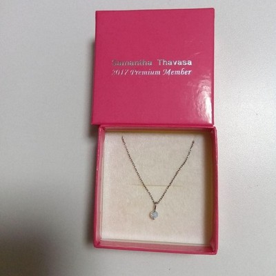 Samantha Thavasa Sterling Silver 925 Necklace Moonstone Chain Box & Certificate