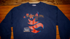 Rare Vtg 90s 1996 2XL Atlanta Centennial Olympics Hanes Ultimate Blue Sweatshirt