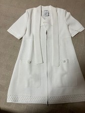 CHANEL white Jacket Dress 34