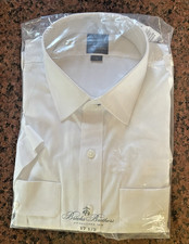NWT Brooks Brothers Men's Short Sleeve Pilot Aviator United Airlines Shirt 17.5